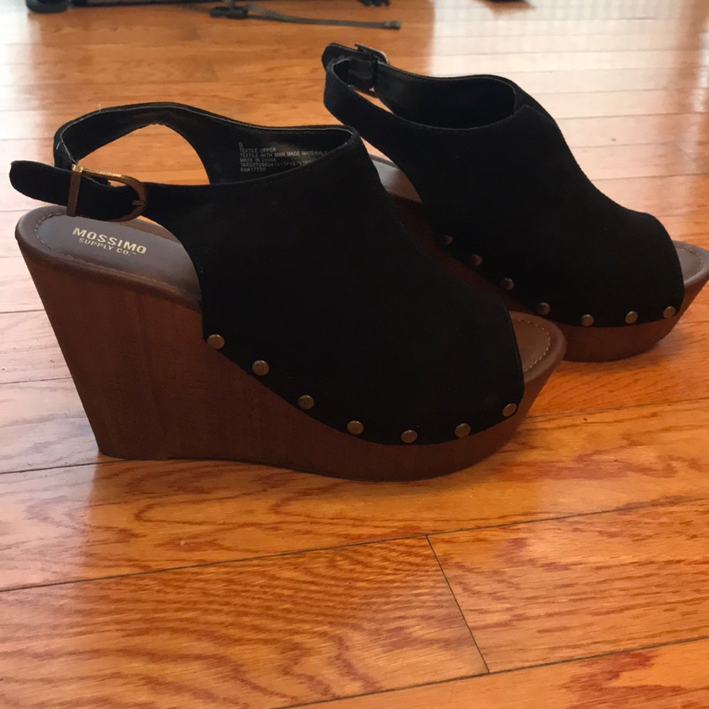 Mossimo Platform Wedges with Gold Stud Detail